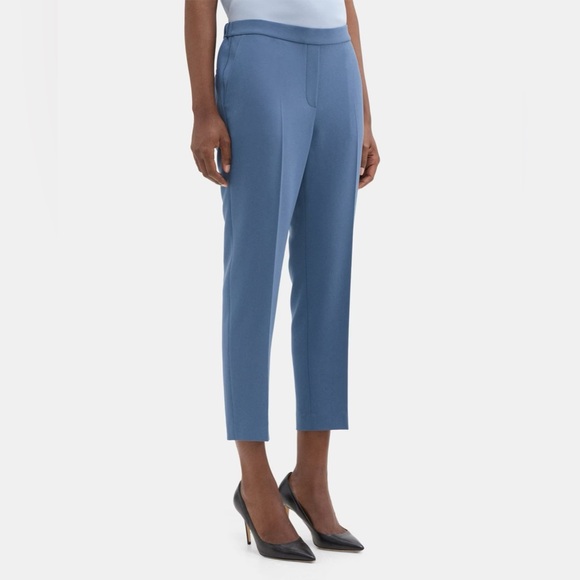 BRAND NEW Theory Cropped Sim Crepe Pull On Pants - Picture 1 of 4